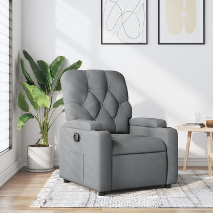 Poltrona Reclinabile in Tessuto Grigio Chiaro | homemem39