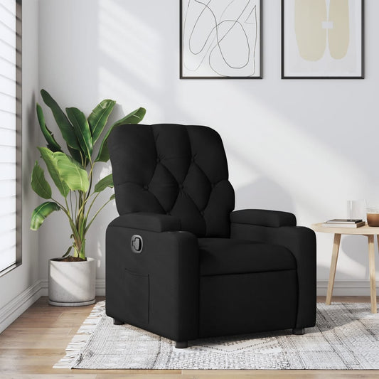 Poltrona Reclinabile in Tessuto Nero | homemem39