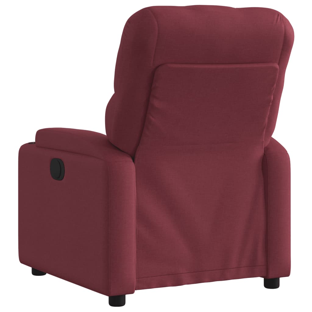 Poltrona Reclinabile in Tessuto Rosso Vino | homemem39