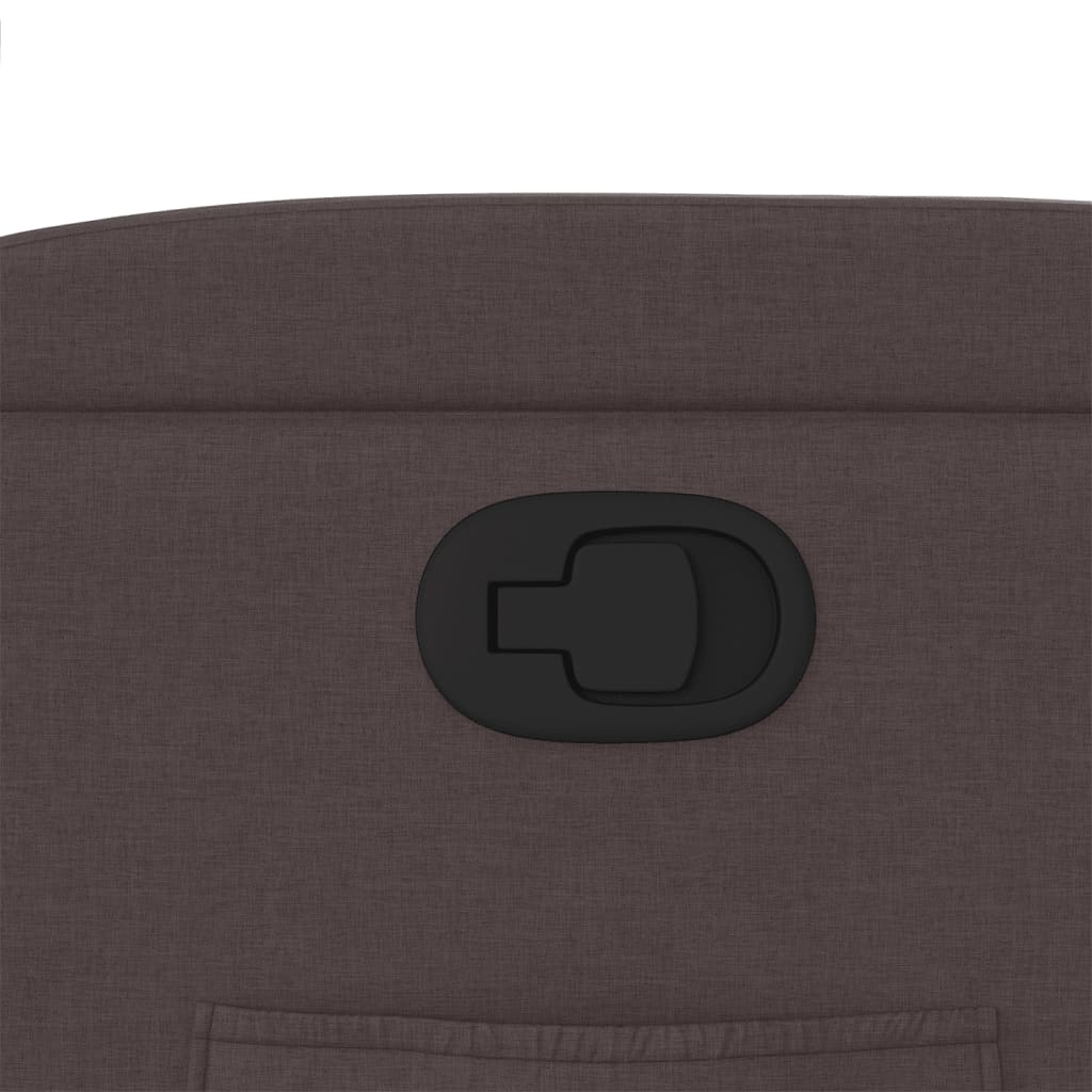 Poltrona Reclinabile Marrone Scuro in Tessuto - homemem39