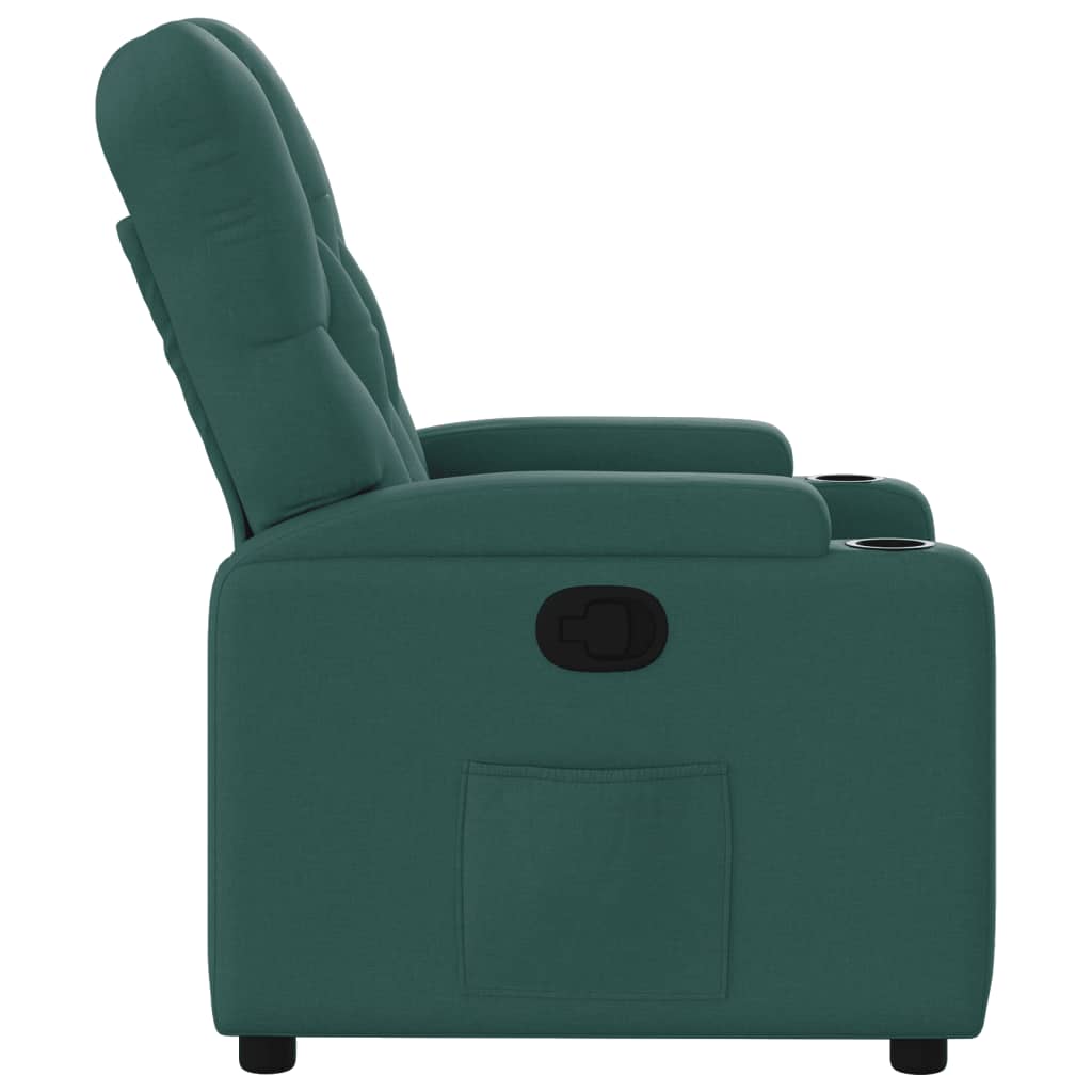 Poltrona Reclinabile in Tessuto Verde Scuro | homemem39