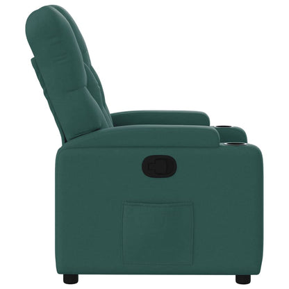 Poltrona Reclinabile in Tessuto Verde Scuro | homemem39
