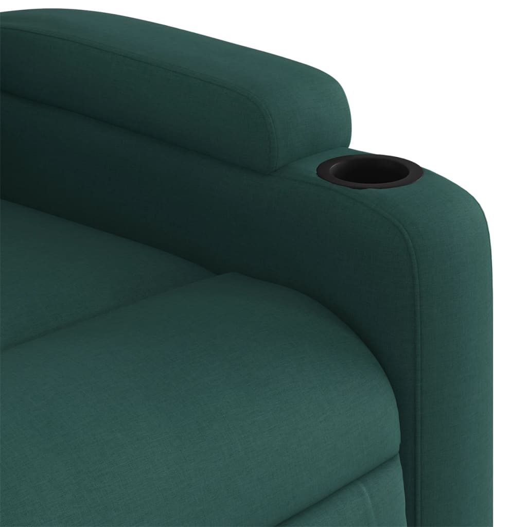 Poltrona Reclinabile in Tessuto Verde Scuro | homemem39
