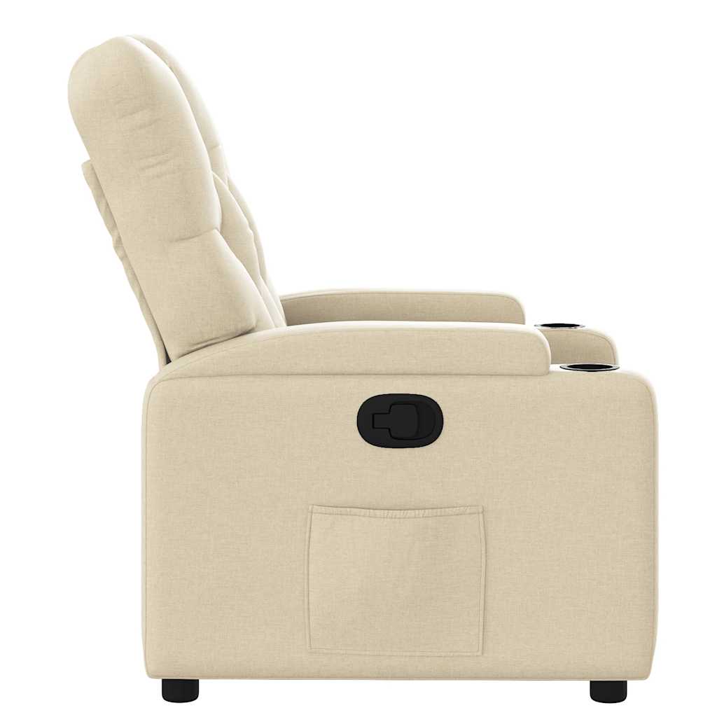Poltrona Reclinabile in Tessuto Crema | homemem39