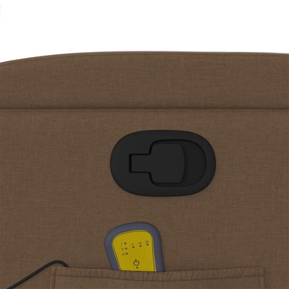 Poltrona Massaggiante Reclinabile Marrone in Tessuto - homemem39