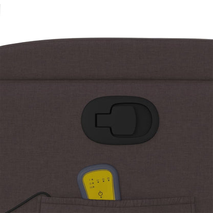 Poltrona Massaggiante Reclinabile Marrone Scuro in Tessuto - homemem39