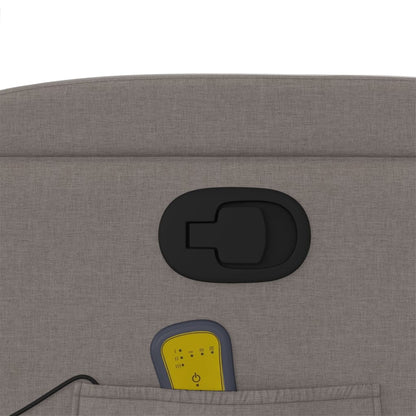 Poltrona Massaggiante Reclinabile Tortora in Tessuto - homemem39