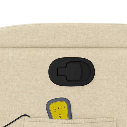 Poltrona Massaggiante Reclinabile Crema in Tessuto - homemem39