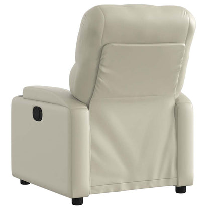 Poltrona Reclinabile Crema in Similpelle | homemem39