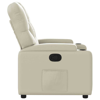 Poltrona Reclinabile Crema in Similpelle | homemem39