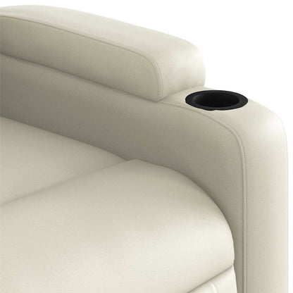 Poltrona Reclinabile Crema in Similpelle | homemem39