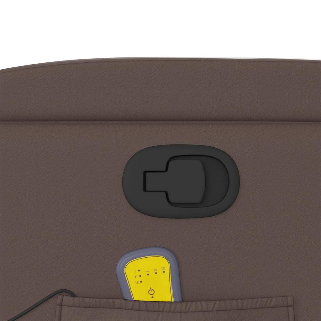 Poltrona Massaggiante Reclinabile marrone in Similpelle - homemem39