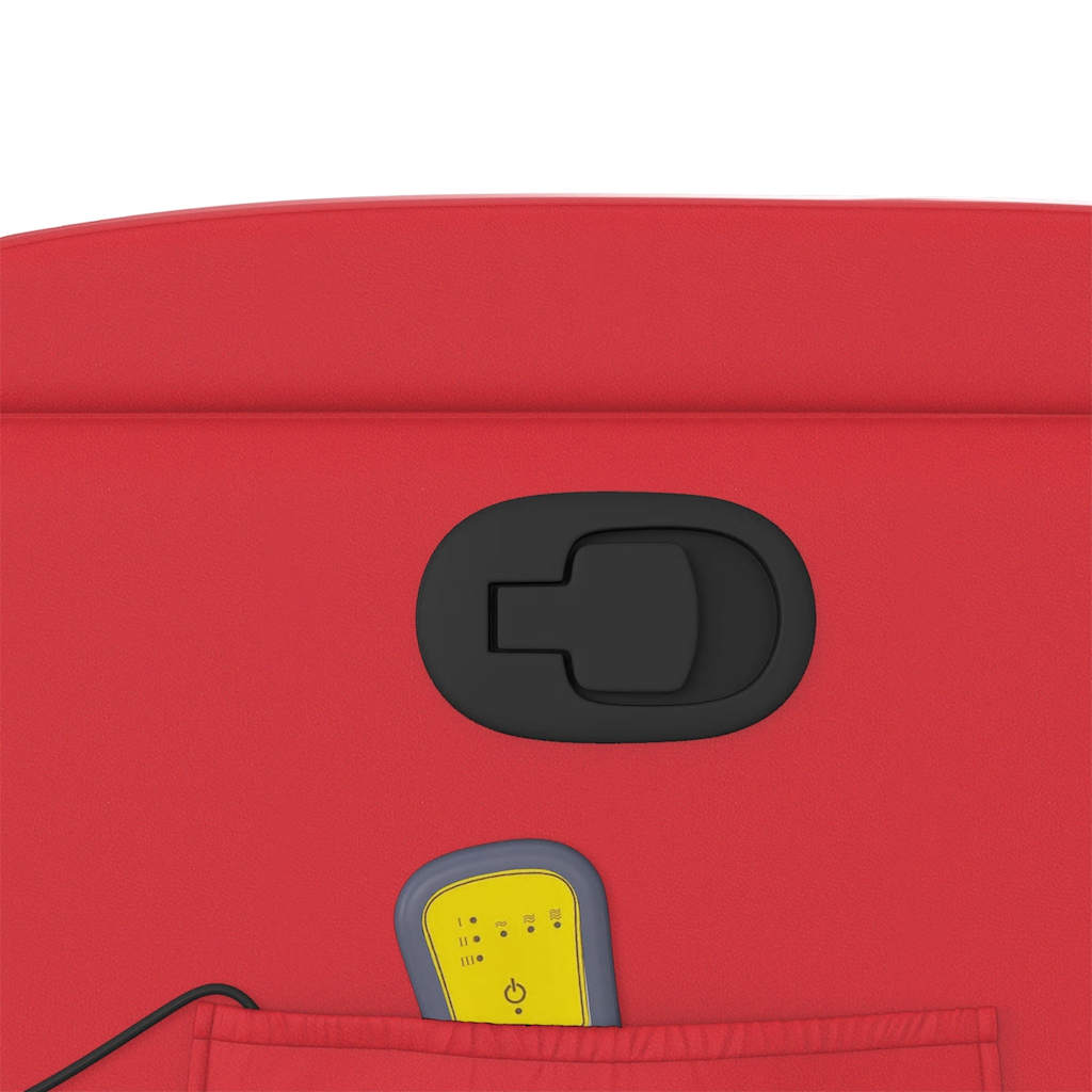 Poltrona Massaggiante Reclinabile Rossa in Similpelle - homemem39