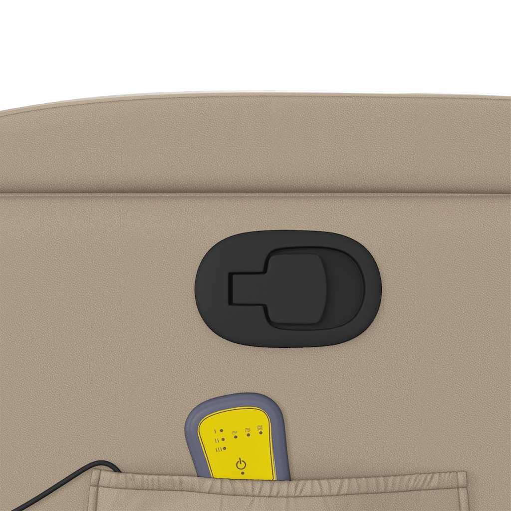 Poltrona Massaggiante Reclinabile cappuccino in Similpelle - homemem39