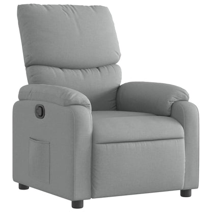 Reclining Armchair in Light Gray Fabric