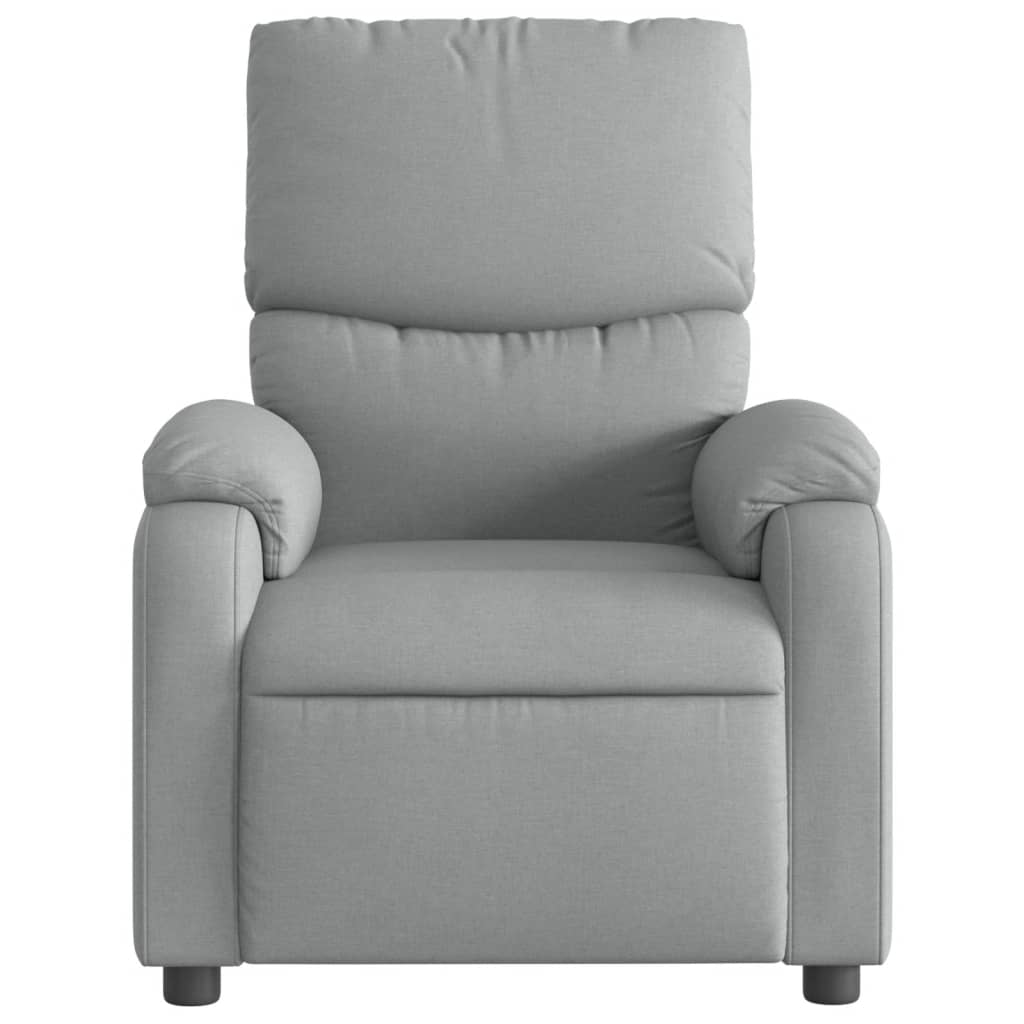 Reclining Armchair in Light Gray Fabric