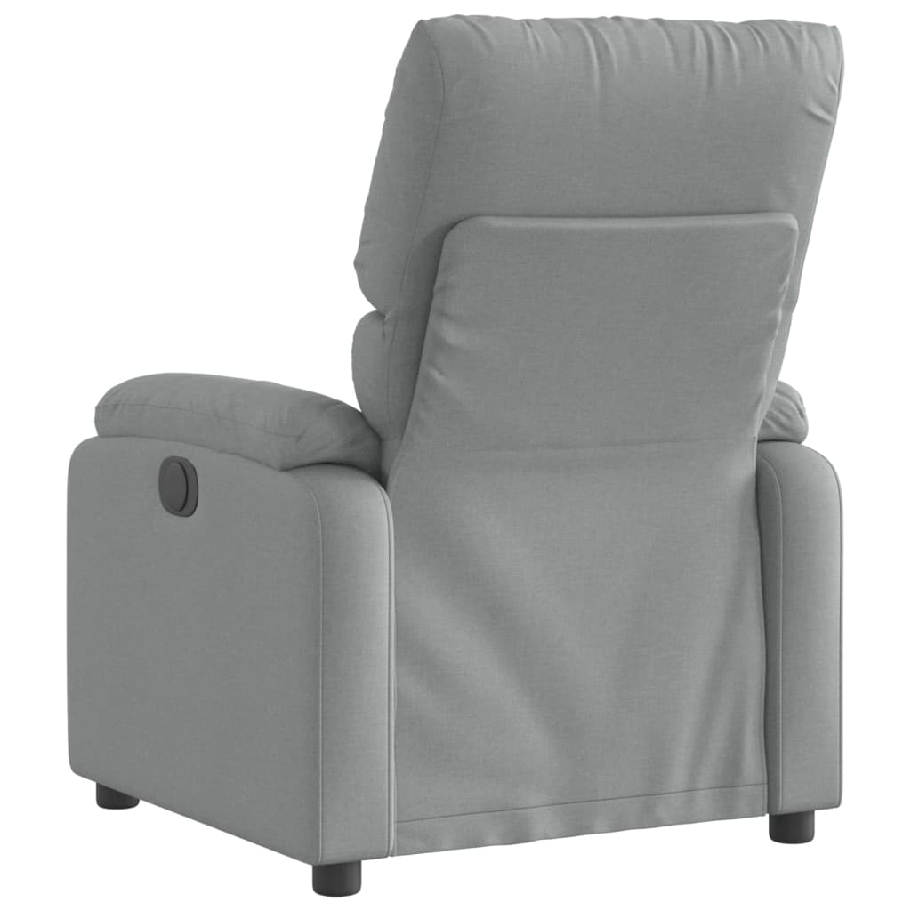 Reclining Armchair in Light Gray Fabric