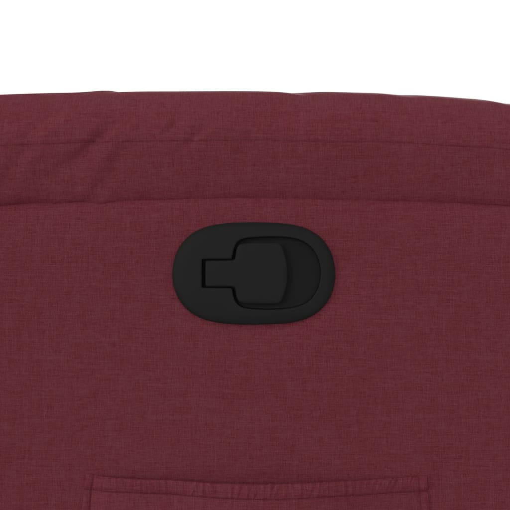 Poltrona Reclinabile in Tessuto Rosso Vino - homemem39