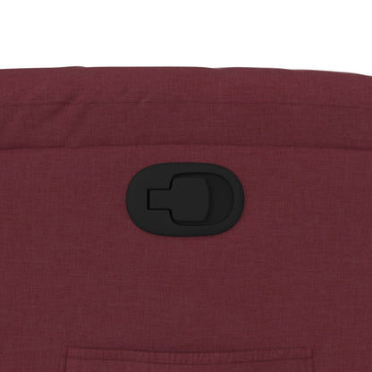 Poltrona Reclinabile in Tessuto Rosso Vino - homemem39