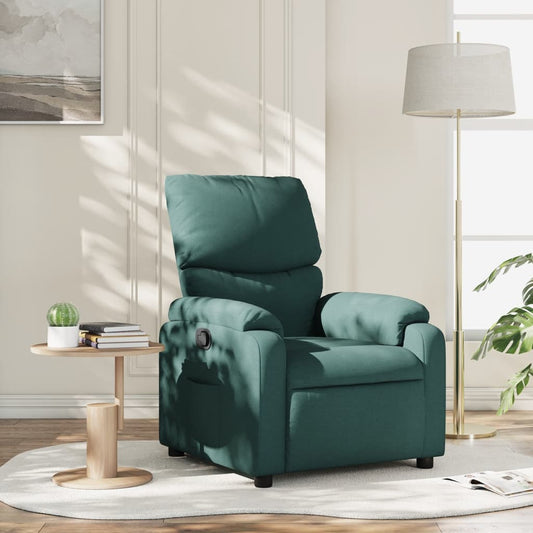 Poltrona Reclinabile in Tessuto Verde Scuro | homemem39