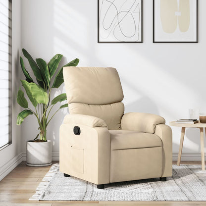 Poltrona Reclinabile in Tessuto Crema - homemem39