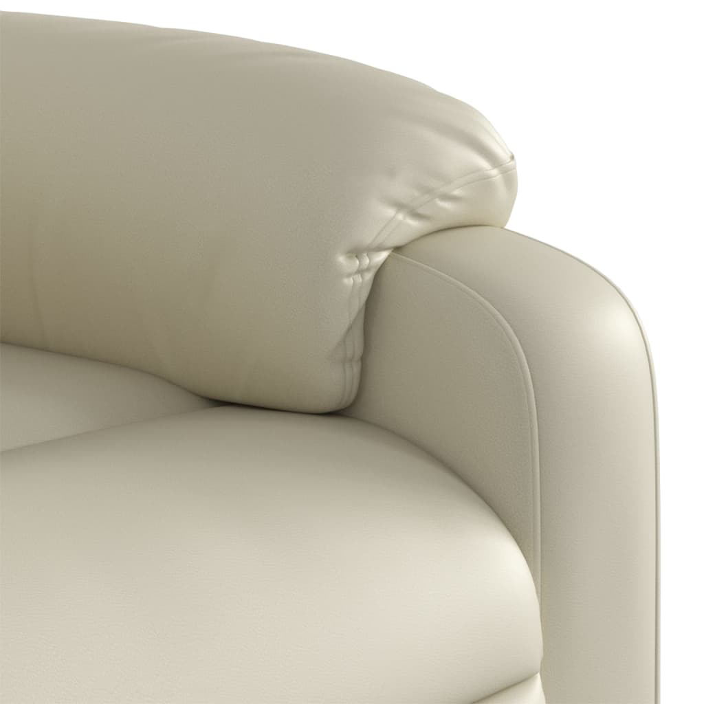 Poltrona Reclinabile Crema in Similpelle | homemem39