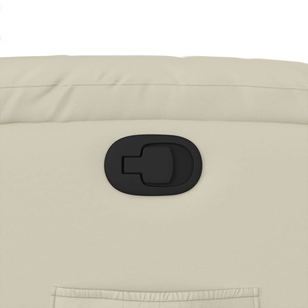 Poltrona Reclinabile Crema in Similpelle - homemem39