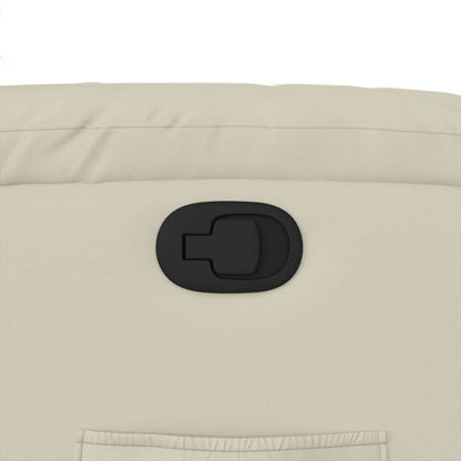 Poltrona Reclinabile Crema in Similpelle - homemem39