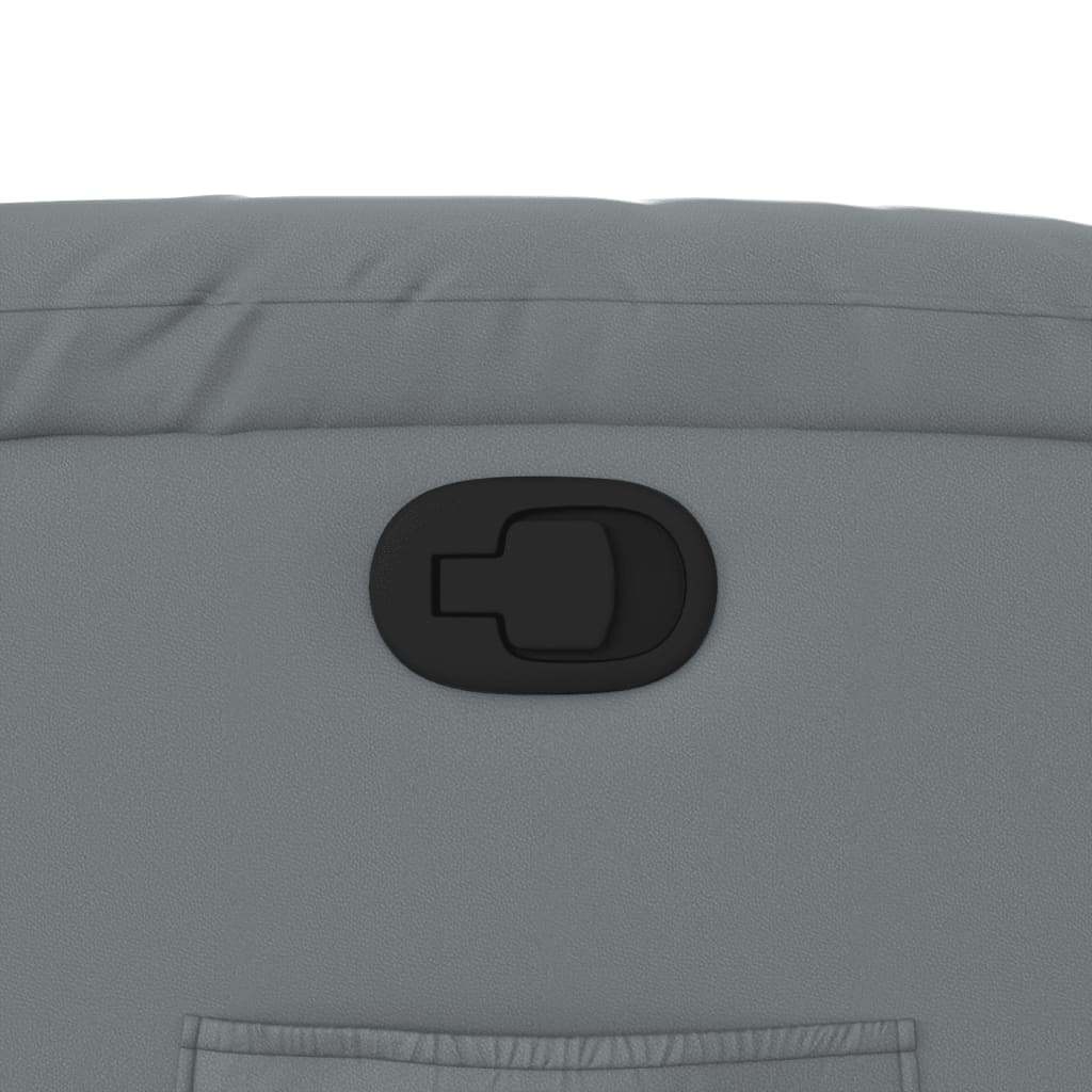 Poltrona Reclinabile Grigia in Similpelle - homemem39