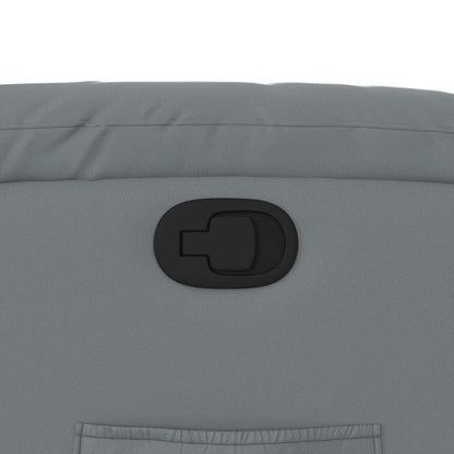 Poltrona Reclinabile Grigia in Similpelle - homemem39