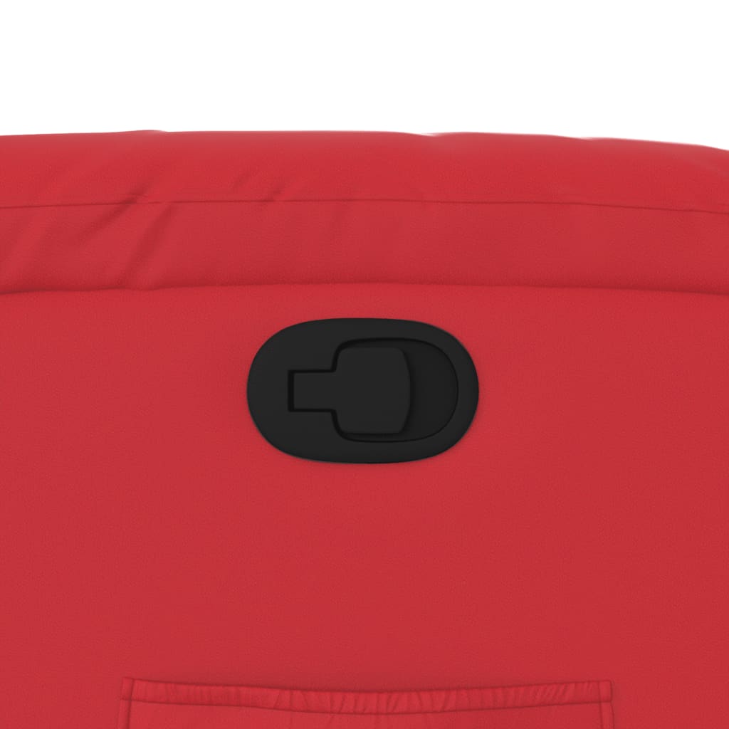 Poltrona Reclinabile Rossa in Similpelle - homemem39