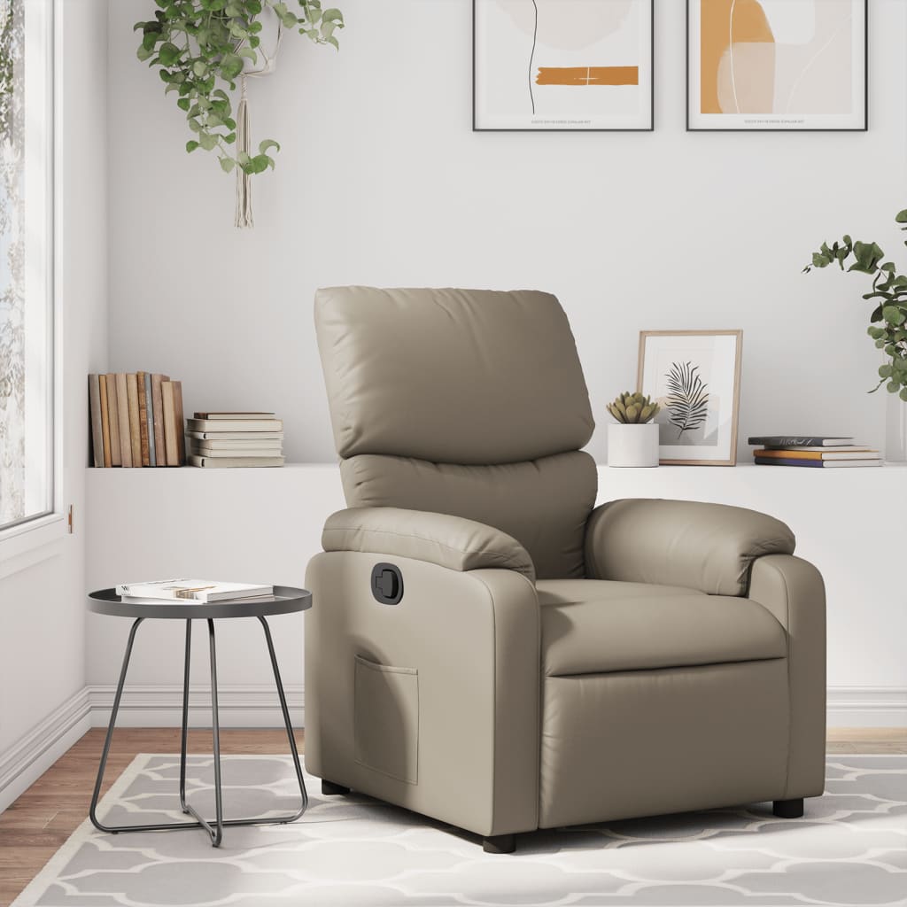 Poltrona Reclinabile Cappuccino in Similpelle | homemem39