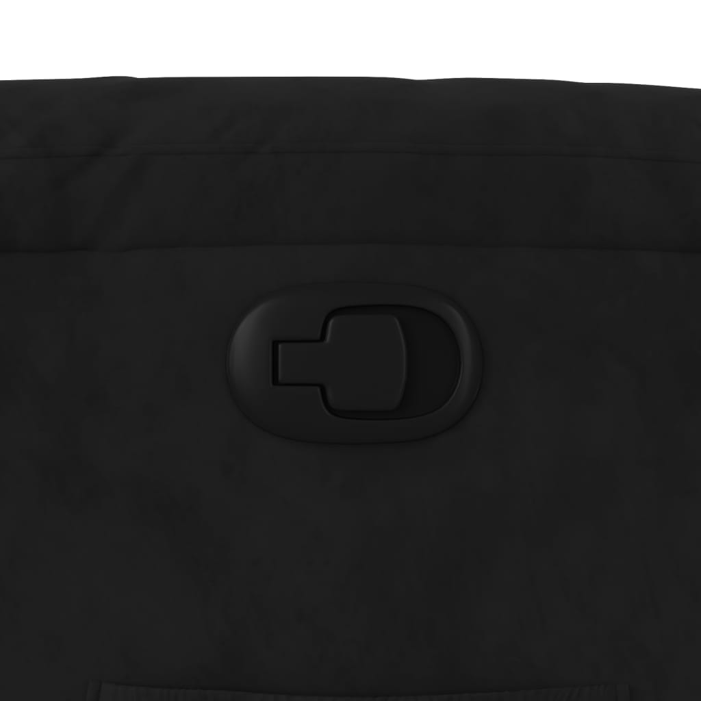 Poltrona Reclinabile Nera in Tessuto di Microfibra - homemem39