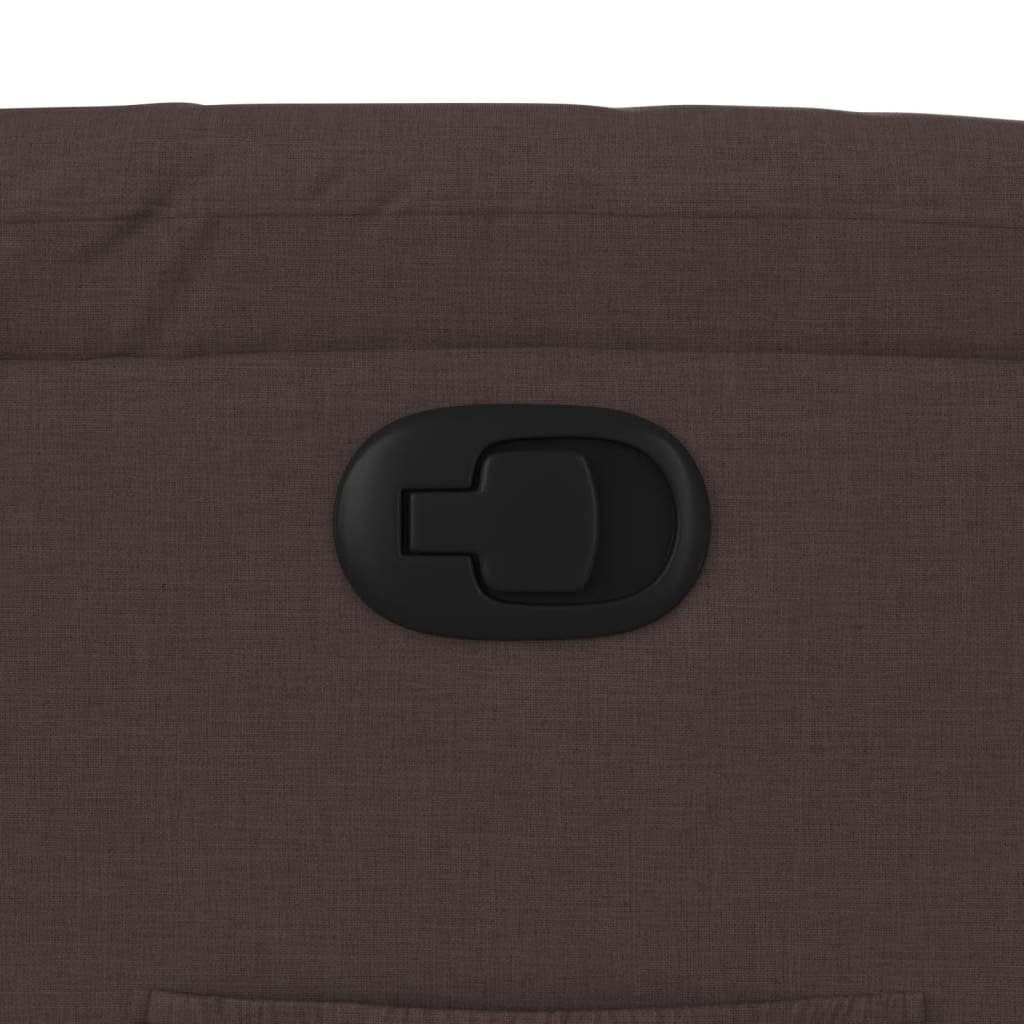 Poltrona Reclinabile Marrone Scuro in Tessuto - homemem39