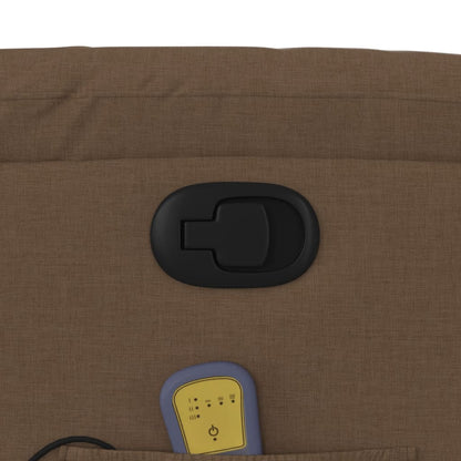 Poltrona Massaggiante Reclinabile Marrone in Tessuto - homemem39