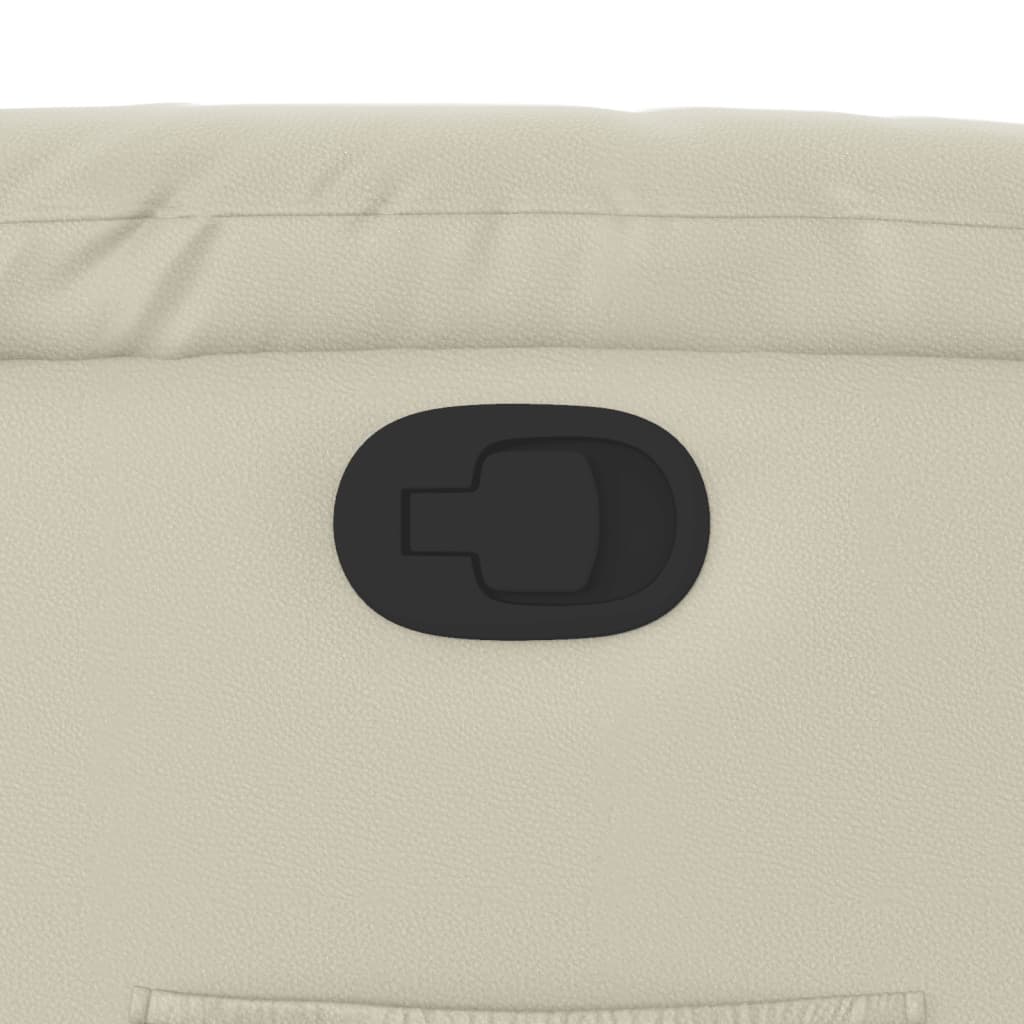Poltrona Reclinabile Crema in Similpelle - homemem39