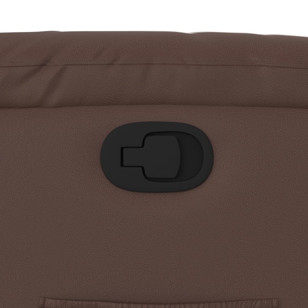 Poltrona Reclinabile Marrone in Similpelle - homemem39