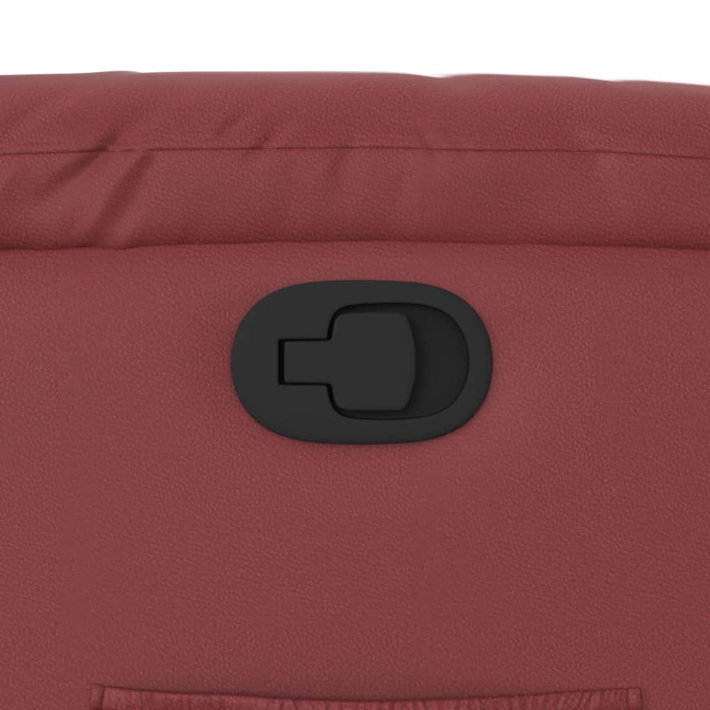 Poltrona Reclinabile Rosso Vino in Similpelle - homemem39