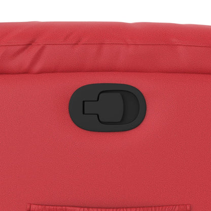 Poltrona Reclinabile Rossa in Similpelle - homemem39