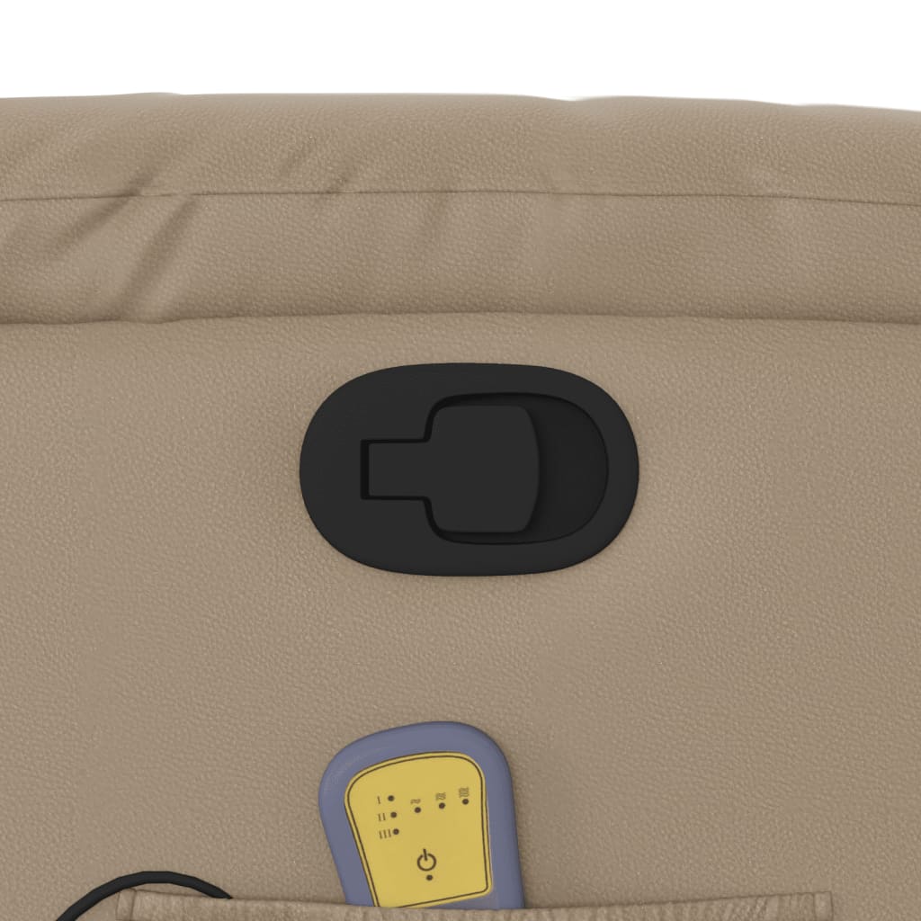 Poltrona Massaggiante Reclinabile cappuccino in Similpelle - homemem39