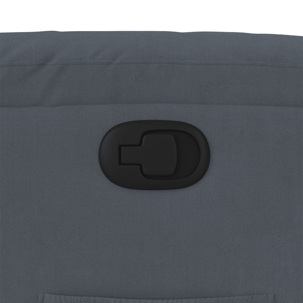 Poltrona Reclinabile Grigio Scuro in Velluto - homemem39