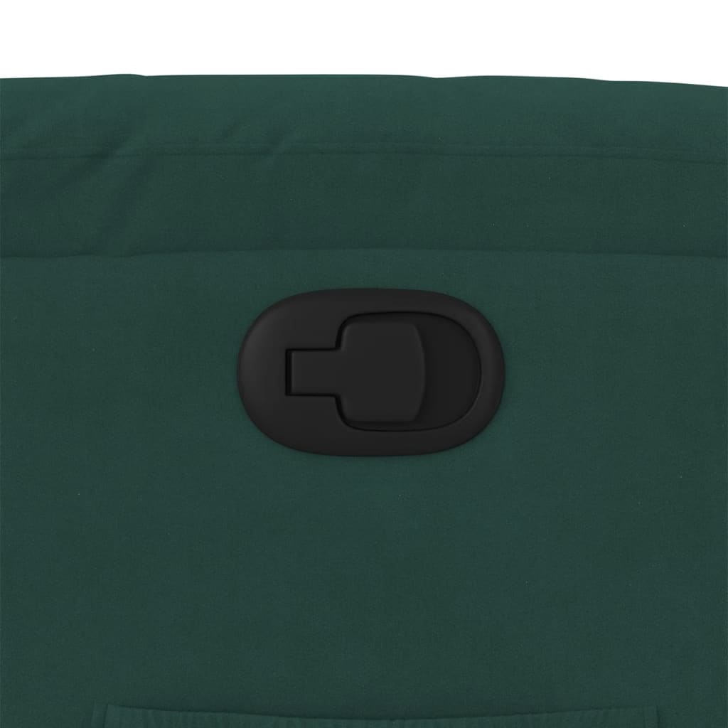 Poltrona Reclinabile Verde Scuro in Velluto - homemem39