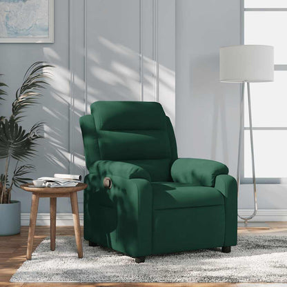 Poltrona Reclinabile Verde Scuro in Velluto | homemem39