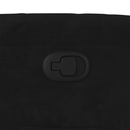 Poltrona Reclinabile Nera in Velluto - homemem39