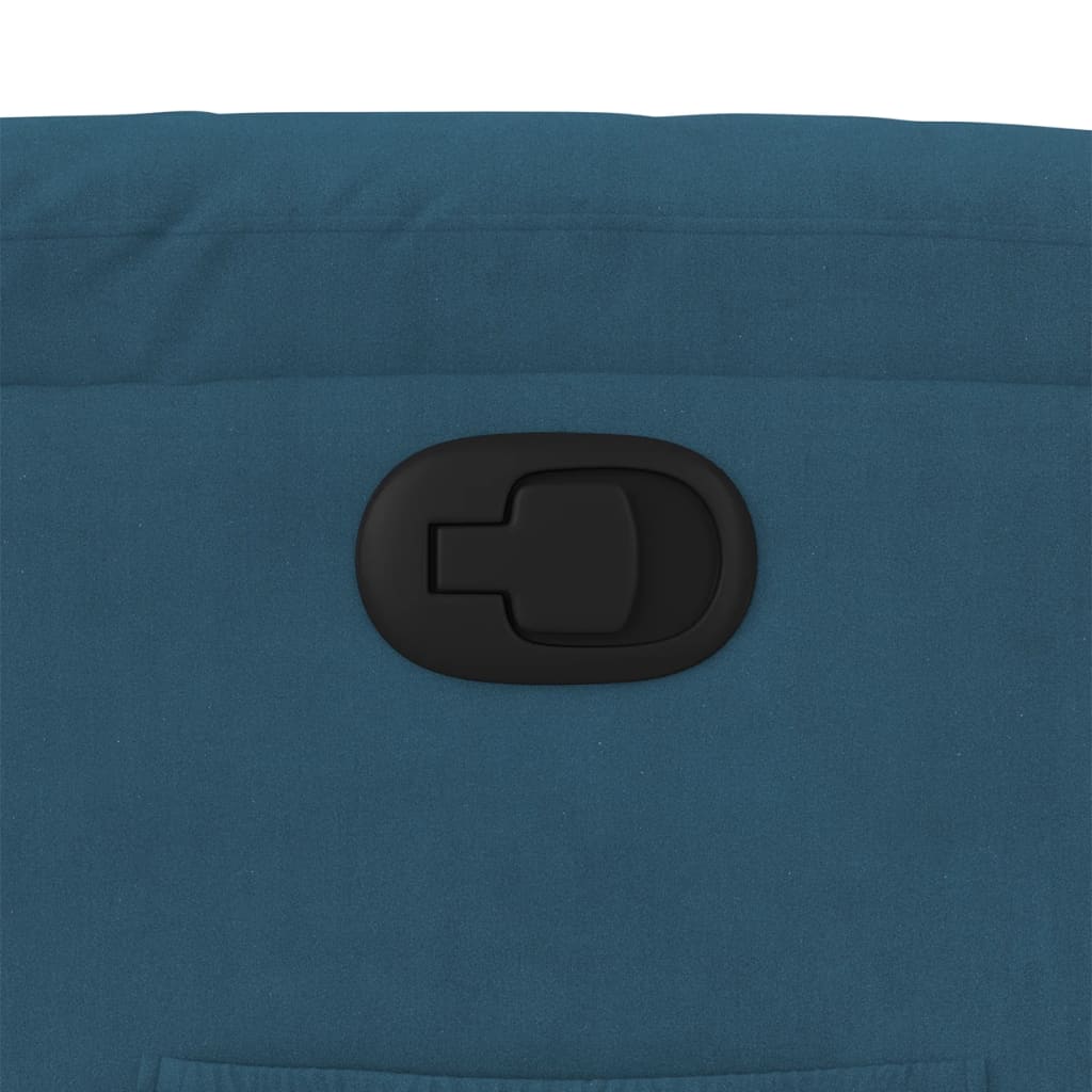 Poltrona Reclinabile Blu in Velluto - homemem39