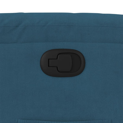 Poltrona Reclinabile Blu in Velluto - homemem39