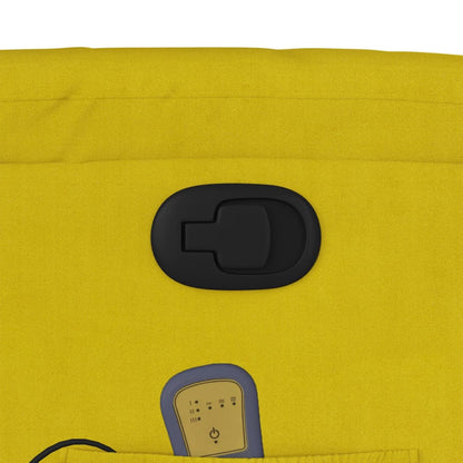 Poltrona Massaggiante Reclinabile Gialla in Velluto - homemem39