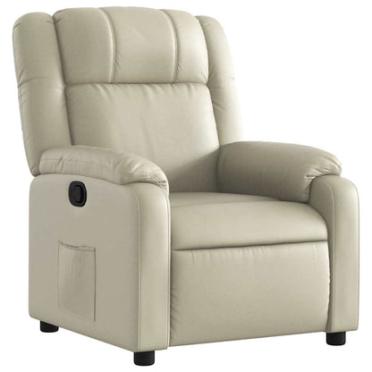 Poltrona Reclinabile Crema in Similpelle | homemem39