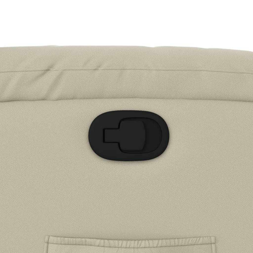 Poltrona Reclinabile Crema in Similpelle | homemem39