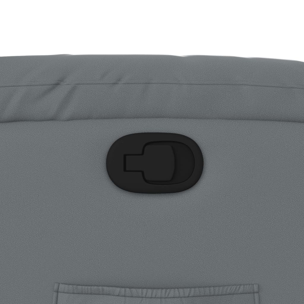 Poltrona Reclinabile Grigia in Similpelle - homemem39